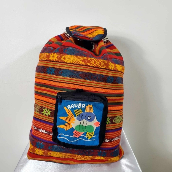 Aruba Fabric Multicolor Backpack - Picture 2 of 10
